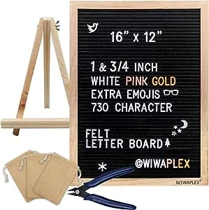 Wiwaplex Black Felt Letter Board,Word Board Sign,16 x 12 inch Changeable Letter ...