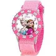 Disney Frozen Elsa/Anna Pink Velcro Time Teacher Watch