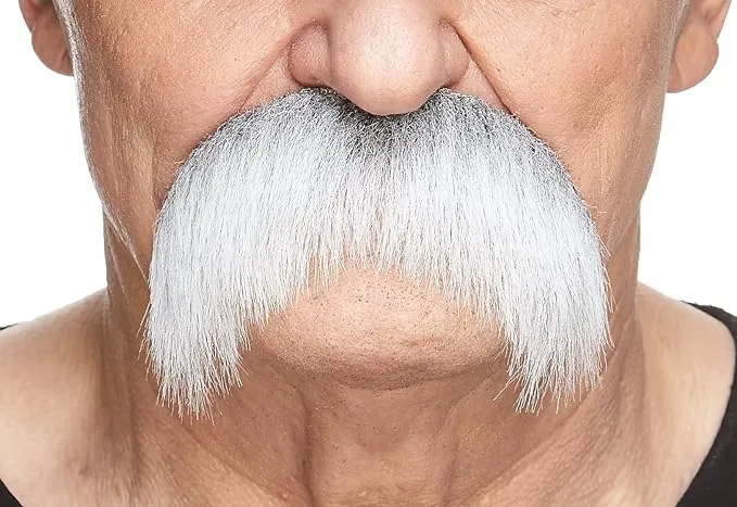 Moustache White/Grey - Costume Accessory