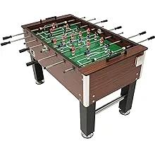 Sunnydaze 55-Inch Foosball Table with Folding Drink Holders - Faux WoodSunnydaze 55-Inch Foosball Table with Folding Drink Hol…