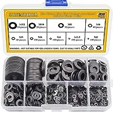 Sutemribor Black Zinc Plated Alloy Steel Flat Washers Set 580 Pcs 9 Sizes - M2 ...