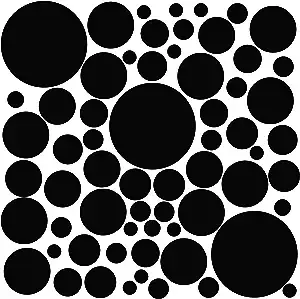 63 Polka Dot Wall Decal Wall Decor Sticker Perfect for Kids Room Black