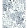 Navy Secret Garden Peel And Stick Wallpaper