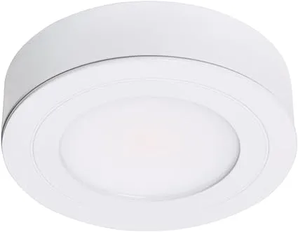 Armacost Lighting 233412 Purevue Dimmable Soft-Bright White (3000K) LED White Satin Puck Light