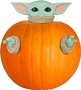 Halloween Disney Star Wars Mandalorian The Child Pumpkin Push In 4Pc Head Arms