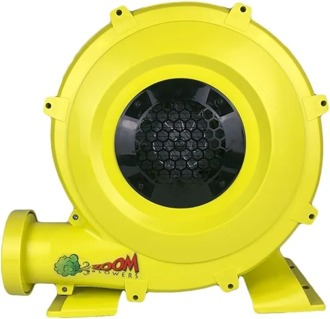 Zoom Blowers 0.5 HP Portable Air Pump for Inflatables - Yellow