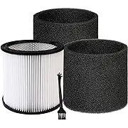 Shop-Vac 90304 Cartridge Filter and 90585 Foam Sleeve Filter, for Most Shop-Vac Wet/Dry Vacuum Cleaners 5 Gallon and Above, Brush Tool Included,