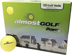 Almost Best practice golf balls on the planet. Perfect for golf training, Solid contact for great feedback, Limited flight for backyard use. Safe for indoors Pack of 10, Yellow