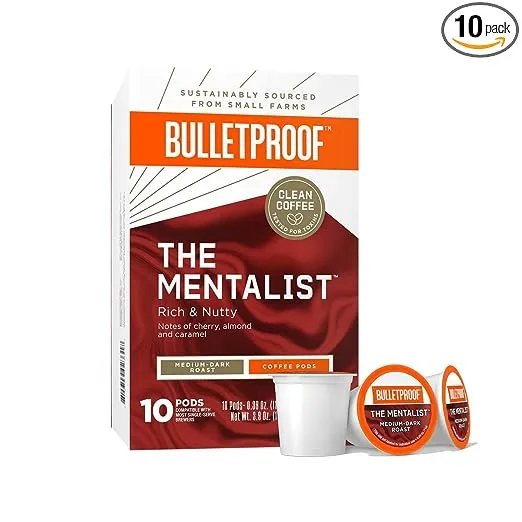 Bulletproof The Mentalist Medium Dark Roast Coffee Pods