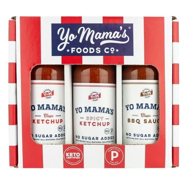 Yo Mama's Foods Keto Condiments Gift Set, 14 oz 3 Count, Size: Regualr