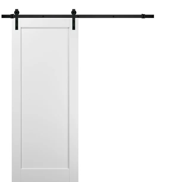 Barn Interior Door, 42" x 96", White