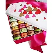 LeilaLove Macarons Amour 21 Gourmet Macarons - Macarons wrapped individually box may vary in style