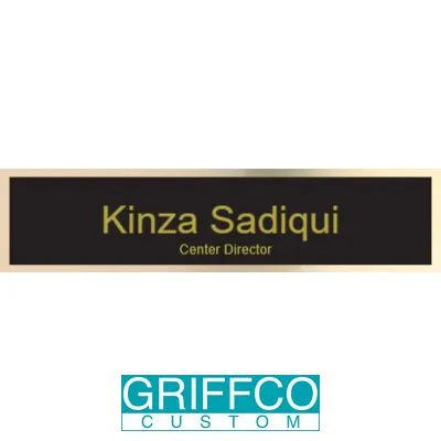 Desk Name Plate Personalized Engraved with Business Card Holder | Name Plate for Desk | Office Decor