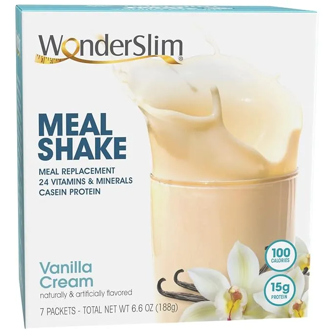 Wonderslim Aspartame Free Meal Shake, Vanilla Cream (7ct)