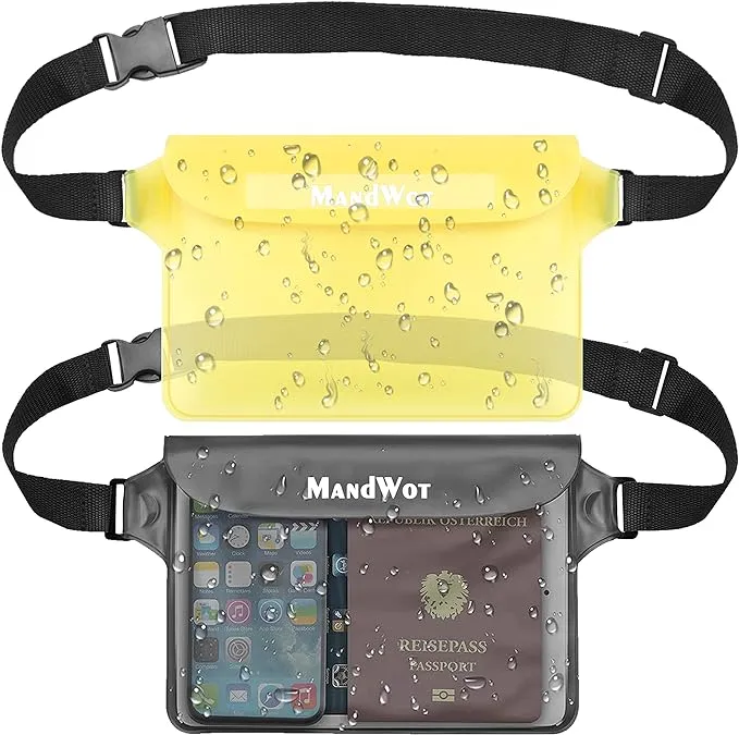 Mandwot 2-Pack Waterproof Pouch Fanny Pack,Waterproo<wbr/>f Phone Case Screen Touch