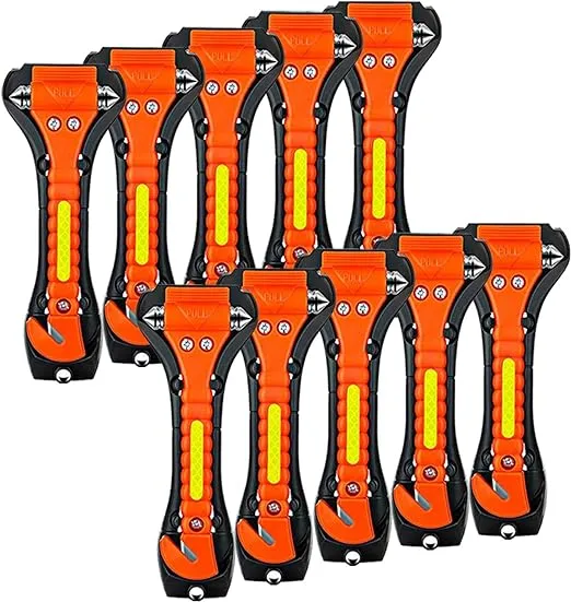 ZHSX Safety Hammer 10 Pack Car Emergency Kit Emergency Escape Tool 2-in-1 Family ...