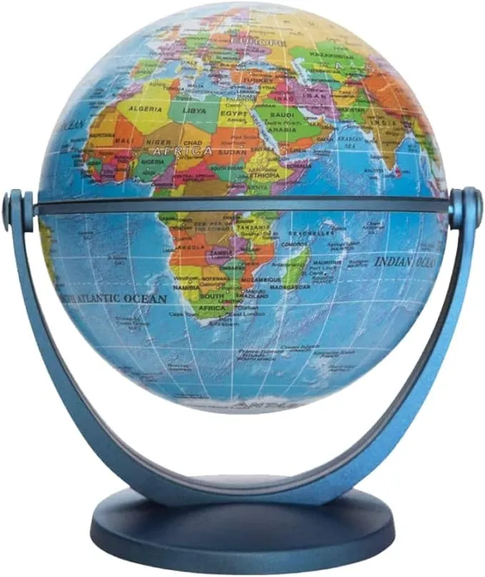 Waypoint Geographic GyroGlobe World Globe, 4", Blue Oceans