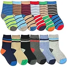 Jefferies Socks Boys Colorful Dinosaur Shark Construction Crew Socks 12 Pair Pack, Toddler Boy's, Size: Small