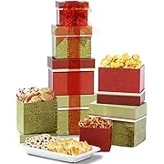 Gourmet Food Gift Basket Tower Snack Gifts for Women, Men, Familys, College, Appreciation,