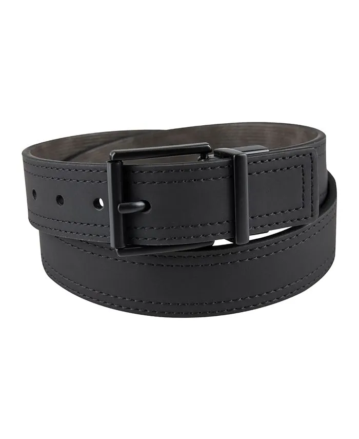 Big Boys Casual Two-in-One Reversible Roller Bar Buckle Jean Belt