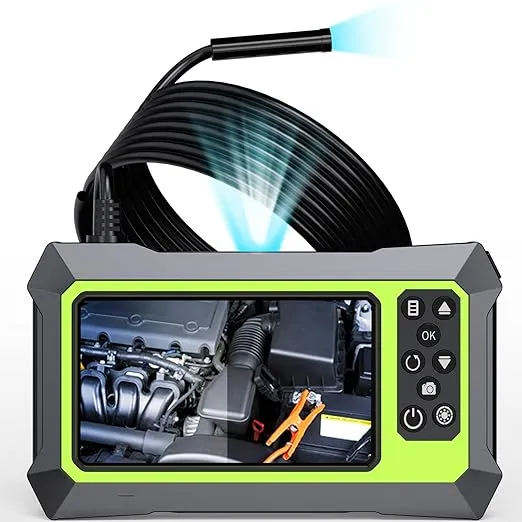 Upgraded Endoscope Camera with Lights, Anhendeler 1080P Pro HD Borescope Camera 4.3" LCD Screen Inspection Camera, IP67 Waterproof Snake Camera,3000mAh Battery, 32G TF Card， Gifts for Men