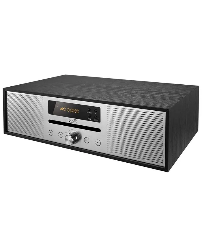 iLive Bluetooth Home Music System with CD Player, Built in Stereo Speakers, Includes Remote, Black (IHB340B)