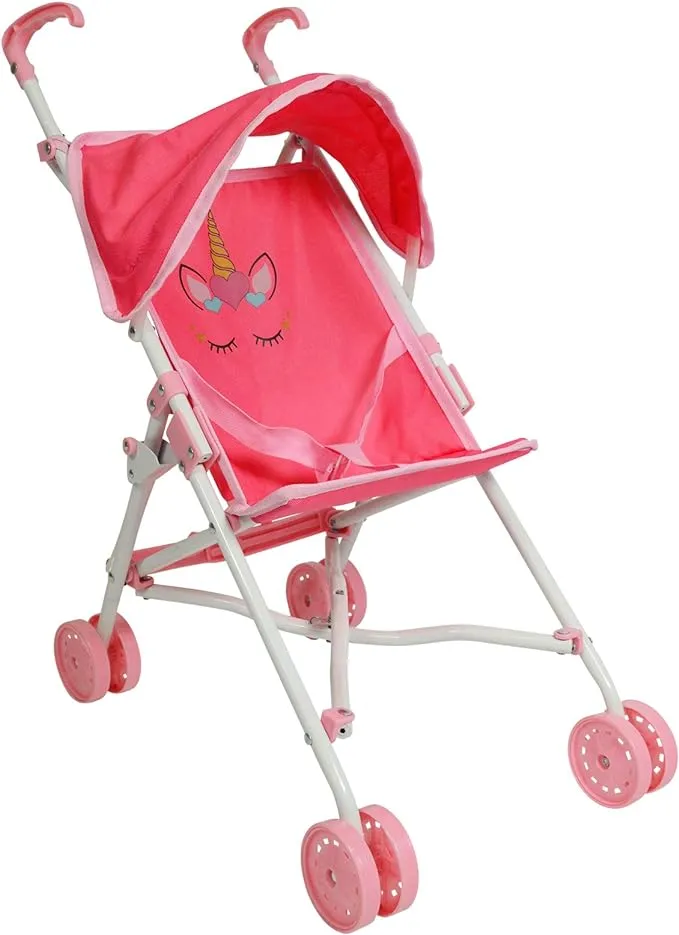 The New York Doll Collection My First Umbrella Doll Stroller with Canopy