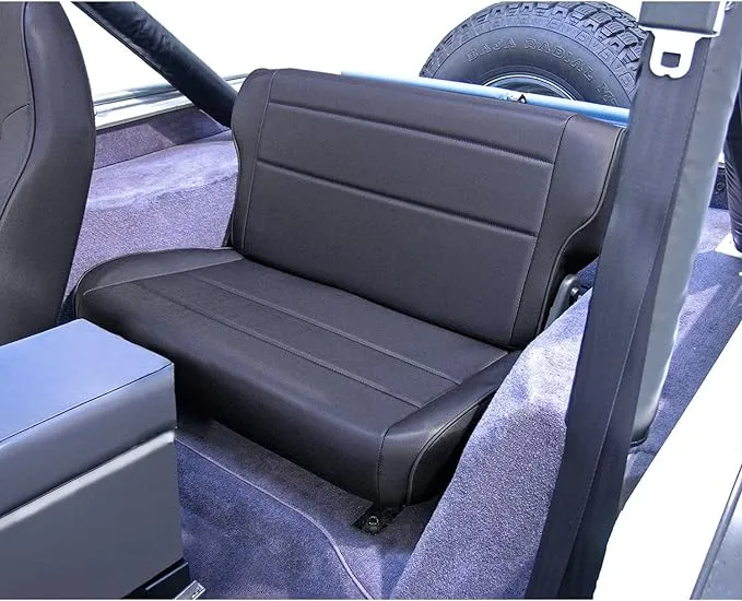 Rugged Ridge 13462.15 Fold and Tumble Rear Seat Black Denim Jeep Wrangler