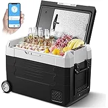 AAOBOSI 12 Volt Car Refrigerator - 48 Quart (45L) WIFI Portable Refrigerator