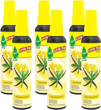 Little Trees Spray Car Air Freshener 6-PACK (Vanillaroma)Little Trees Spray Car Air Freshener 6-PACK (Vanillaro…