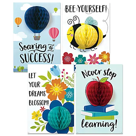 3D Pop! Positive Mindset Inspire U 4-Poster Pack