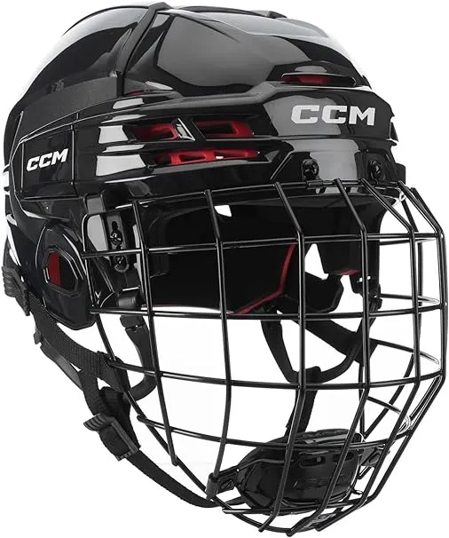 CCM Tacks 70 Hockey Helmet Combo - Junior - Black