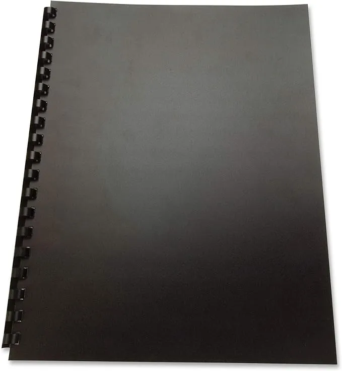 GBC&#174; 100% Recycled Poly Binding Cover, Black, 11 x 8.5, Unpunched, 25/Pack