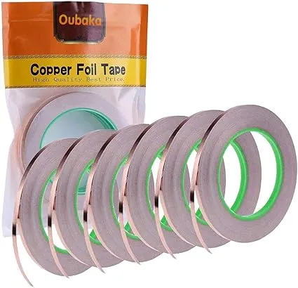 6 Pack Copper Foil Tapedoubleside<wbr/>d Conductive Copper Tape With Adhesive For Emi 