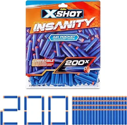 X-Shot Zuru Insanity 200-Pack High-Performance Dart Refills