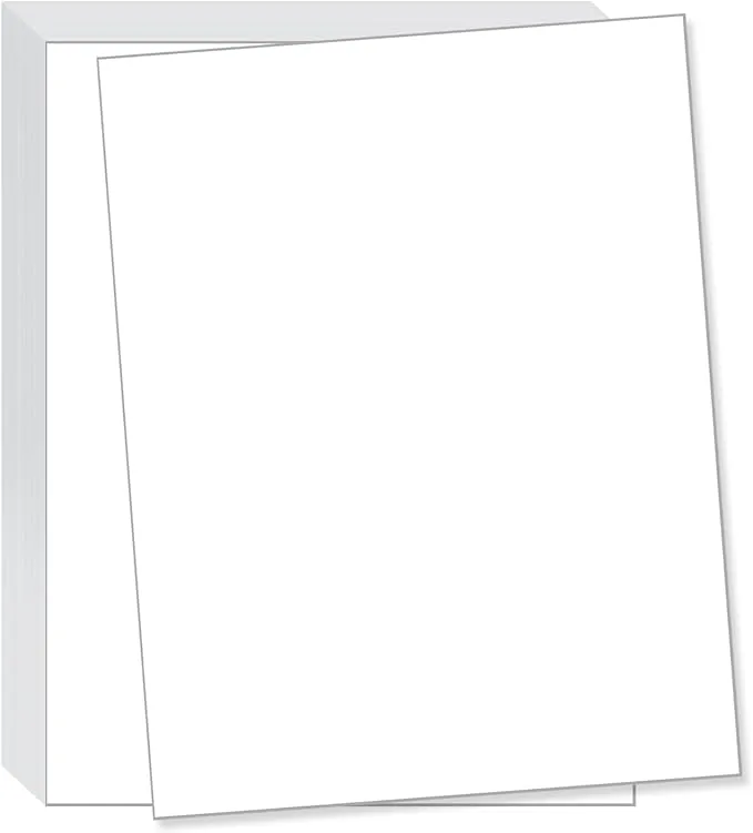 NextDayLabels - Heavy Digital Smooth White Cover Card Stock, 8-1/2 x 11 Letter Size 100 lb., 270 gsm (100 Pack)