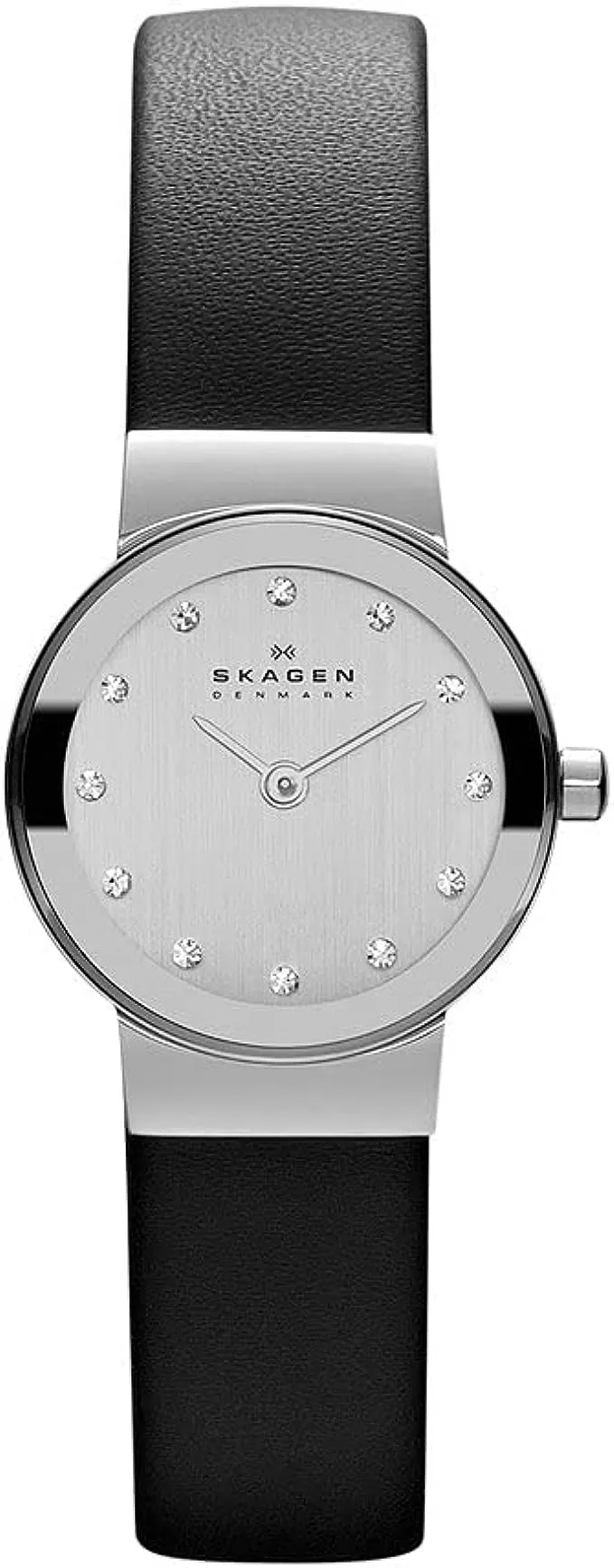 Skagen Women&s 358XSSLBC Freja Black Leather Watch