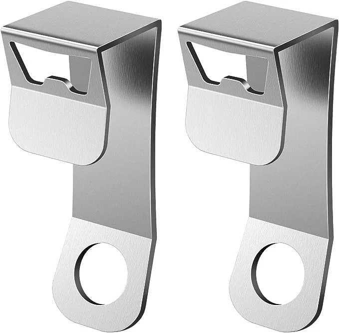 2 Packs Cooler Lock Bracket with Bottle Opener, Heavy Duty Metal Cooler Tie Down Compatible with Yeti/RTIC Coolers, Security Lock Bracket Cooler Accessories