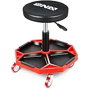 DNA Motoring Pneumatic Garage Seat Rolling Mechanic Stool with Tool Tray Storage