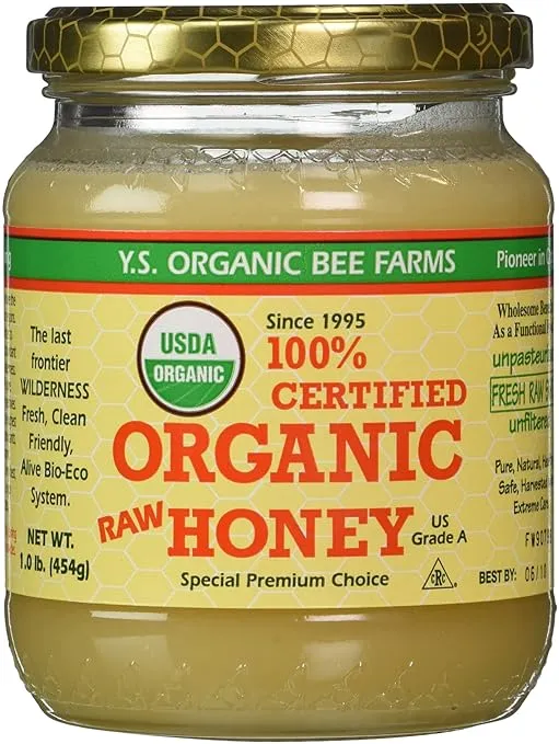 Y.S. Eco Bee Farms 100% Certified Organic Raw Honey 1 lb Paste