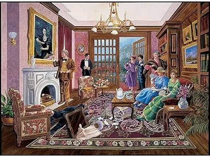 Bits &amp; Pieces 500~Pc Mystery Jigsaw Puzzle MURDER AT BEDFORD MANOR 18x24&#034;