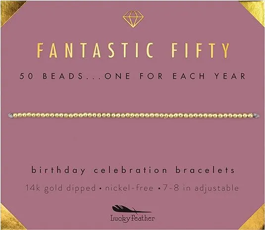 Birthday Milestone Bracelet Fifty