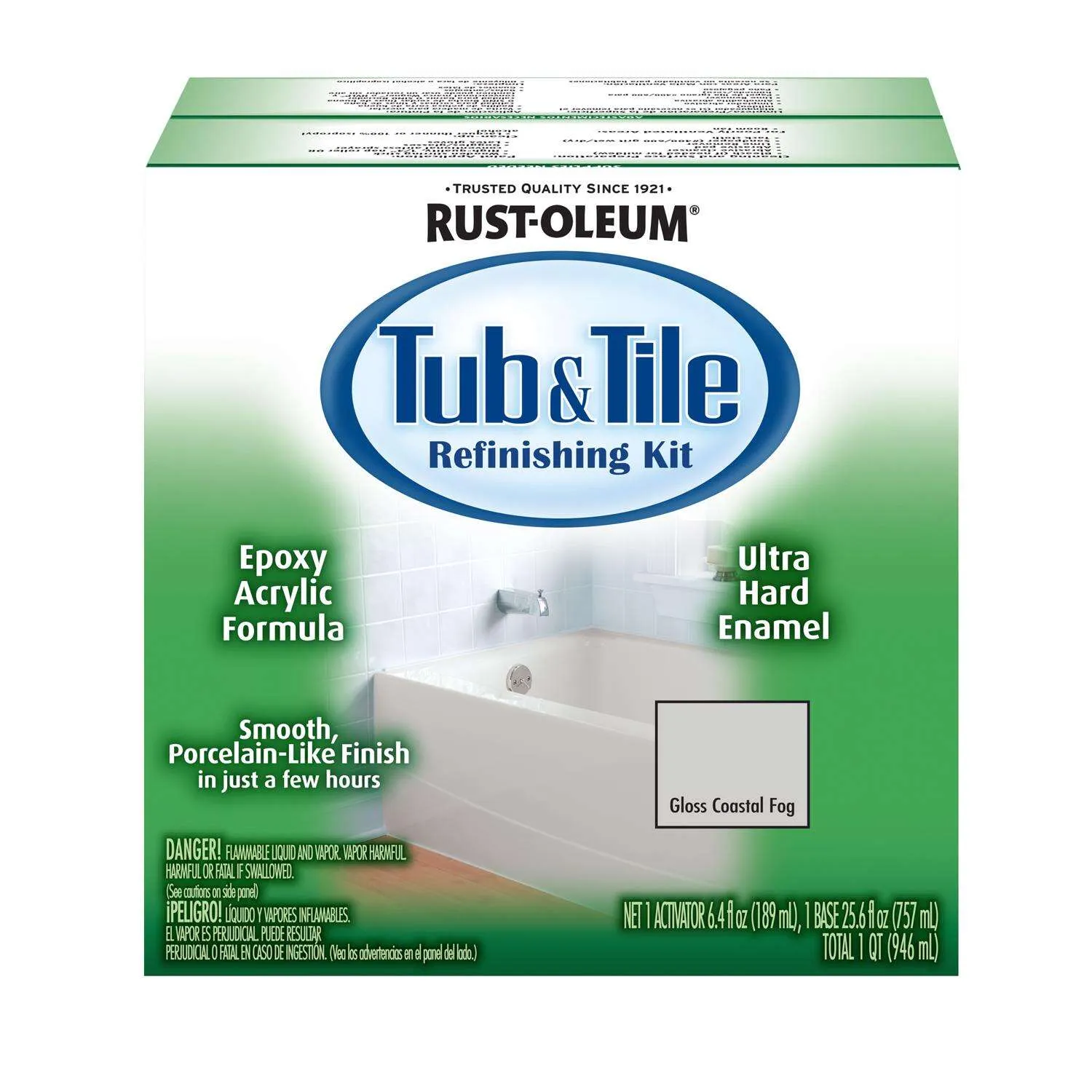 1 qt. Gloss Coastal Fog Tub and Tile Refinishing Kit