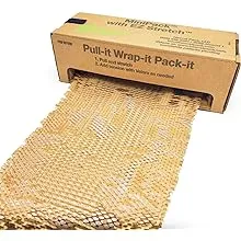 Idl Packaging HexcelWrap Cushioning Kraft Paper 15.25" x 300' in Self-Dispensed Box – Eco-Friendly Honeycomb Alternative to Bubble Wrap – Innovative