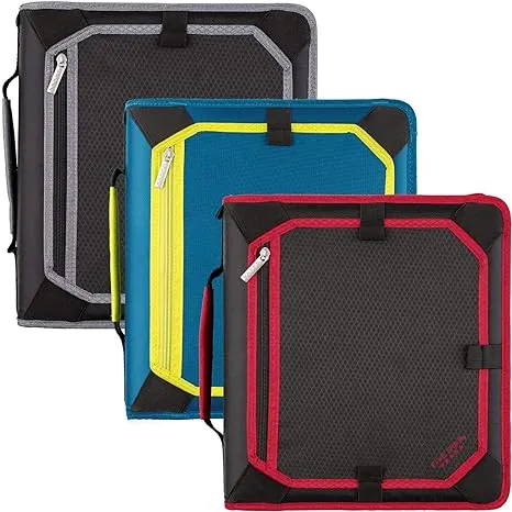 Five Star - Zipper Binder and Expansion Panel, 3 Rings, 2" Capacity, 11 x 8.5, Assorted