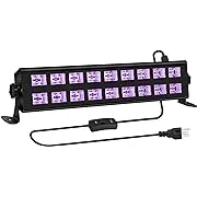 OPPSK Black Lights, 54W 18LEDs Powerful Black Light Bar Glow in The Dark Party Supplies for Blacklights Party Body Paint Birthday Halloween Christmas Stage Lighting