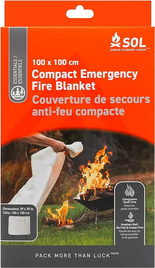 Survive Outdoors Longer Emergency Fire Blanket Compact 2 Pack