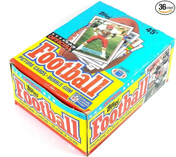 1989 Topps Football Cards, 36 wax packs in box