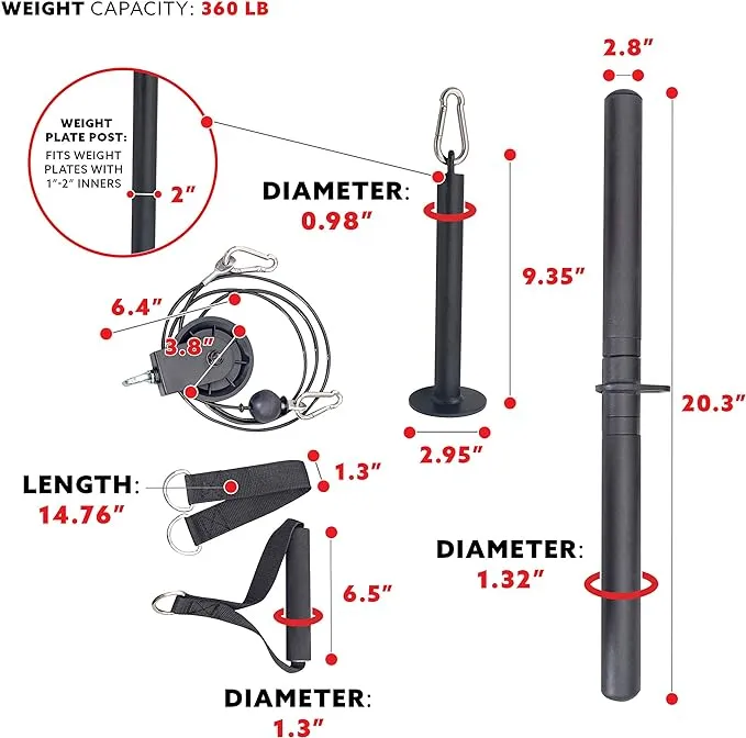 Sunny Health & Fitness Landmine Attachment for Power Racks and Cages - SF-XFA004