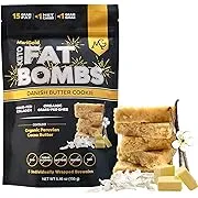 MariGold Keto Fat Bomb - Danish Butter Cookie - Keto-Friendly Snack, Collagen-Rich, High in Fat, Low Carb, Organic Grass-Fed Ghee, Coconut & Cocoa Butter, Non-GMO (1 bag, 5 Servings)